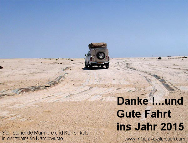Fahren auf der Marmor - Strasse in Namibia 